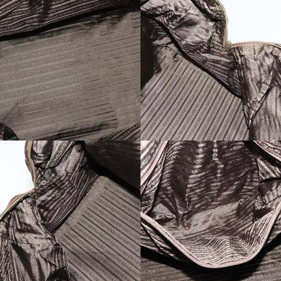 PRADA Boston Bag Nylon Brown Gold - Picture 12 of 12